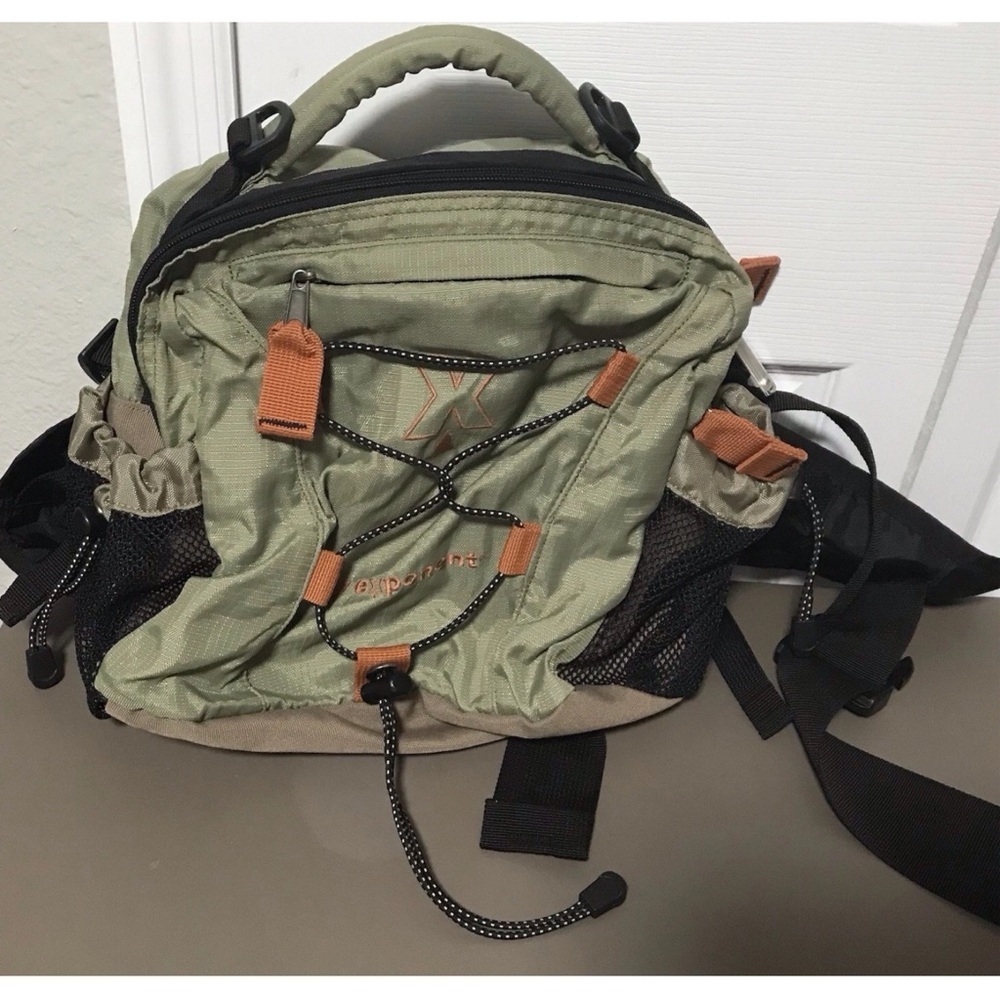 Coleman Exponent Hiking Waist Pack Bag 2 Bottles Adjustable Padded Green - Picture 16 of 16